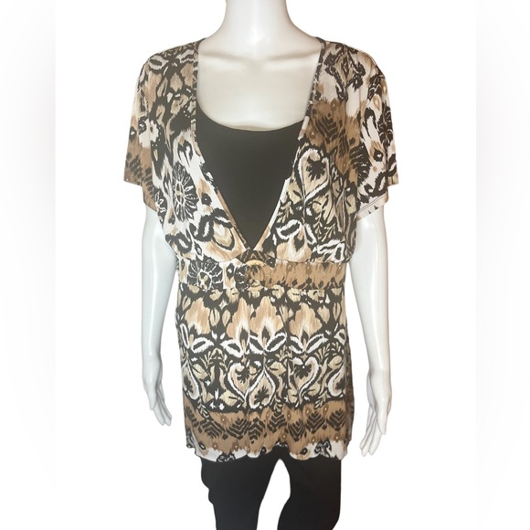 Cato Tops - Cato’s pullover brown tones blouse